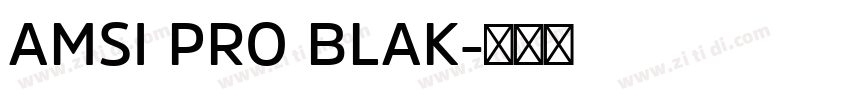 AMSI PRO BLAK字体转换